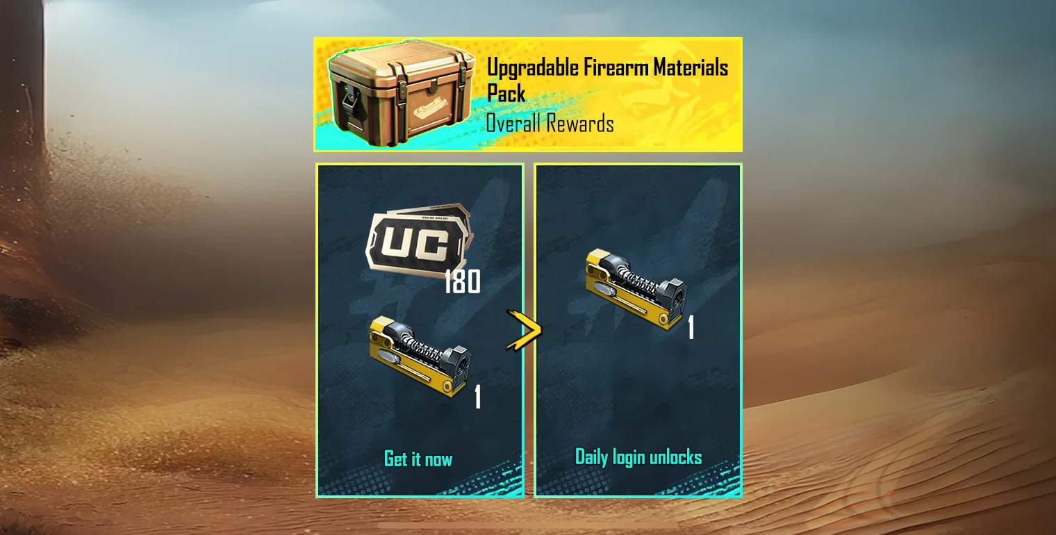 باقة حزمة مواد الأسلحة النارية القابلة للتطوير - PUBG Mobile: حزم الشراء